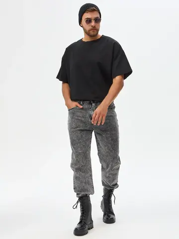 Кожаные берцы на шнуровке чёрные — кадр 1 из 15